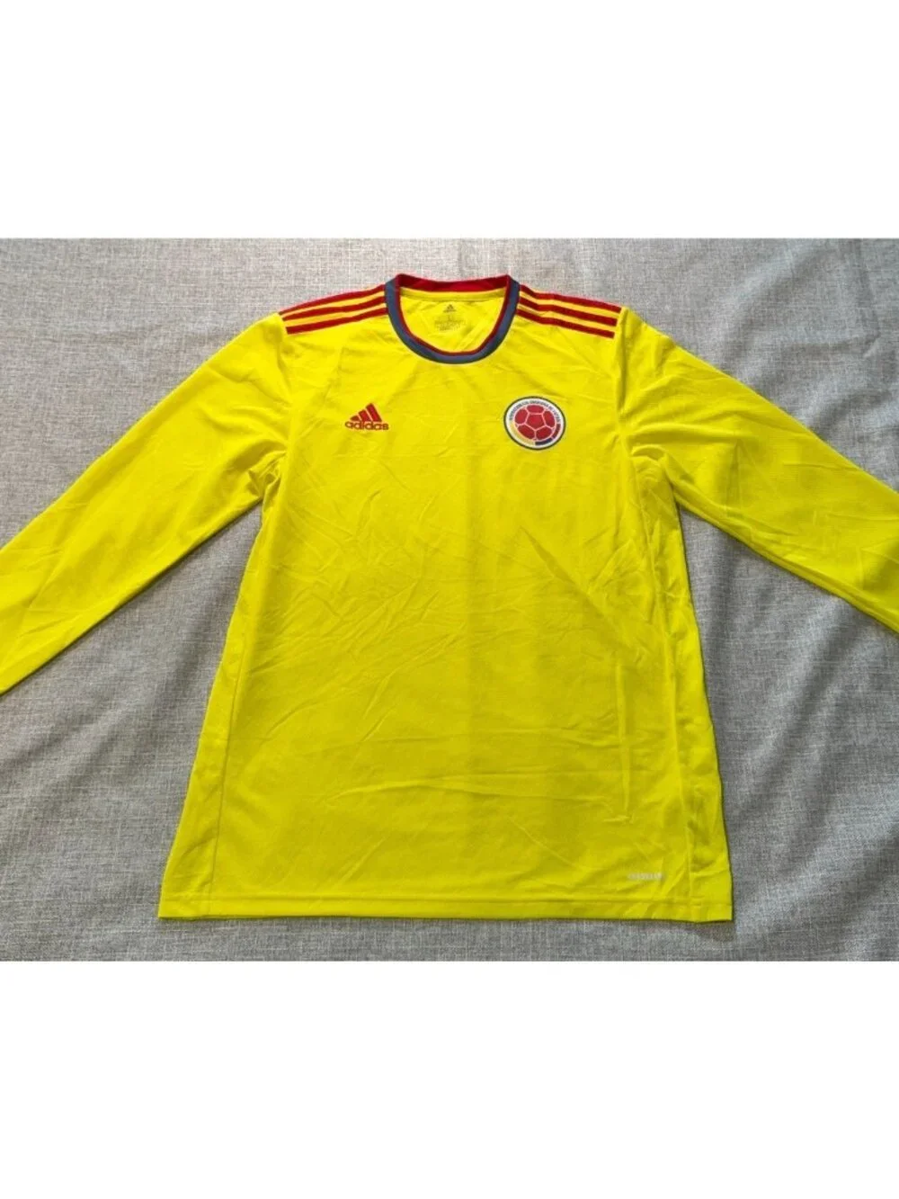 Adidas Colombia 2020/21 Home Long Sleeve Soccer Jersey Mens L GL5718